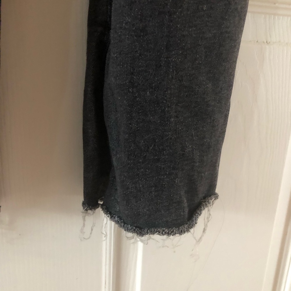 Zara High-Rise Straight Leg Flare Jeans in Washed Black - Women- size 2 - Picture 8 of 9